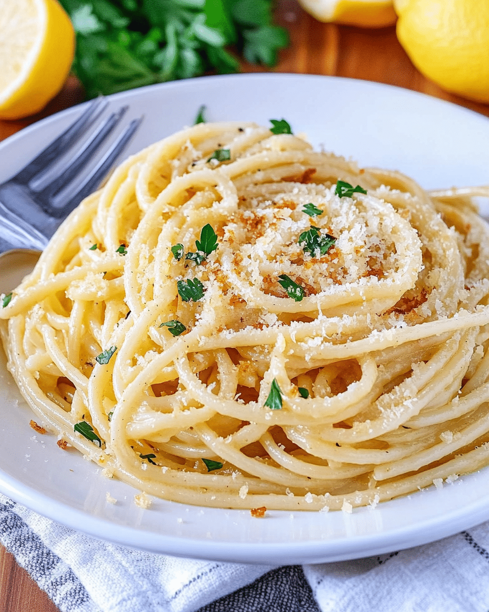 Parmesan Lemon Garlic Spaghetti