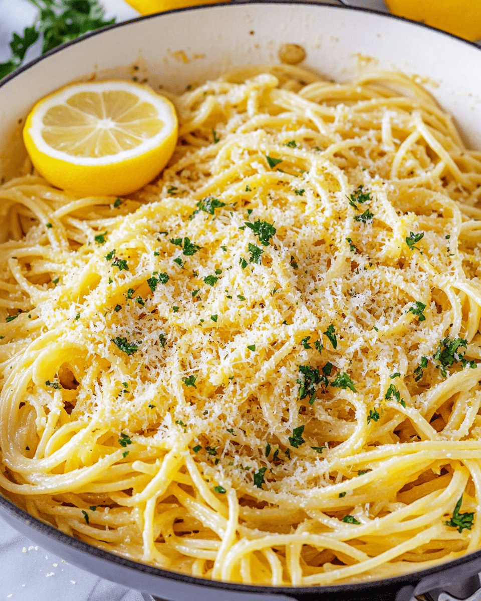 Parmesan Lemon Garlic Spaghetti