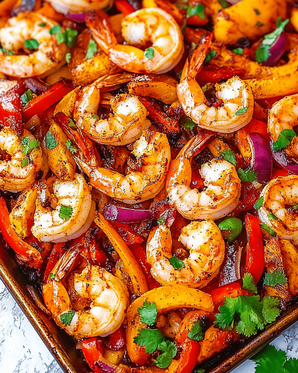 Sheet Pan Shrimp Fajitas
