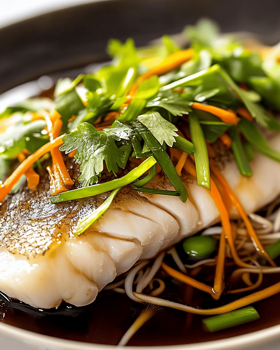 Steamed Fish with Ginger and Soy Sauce