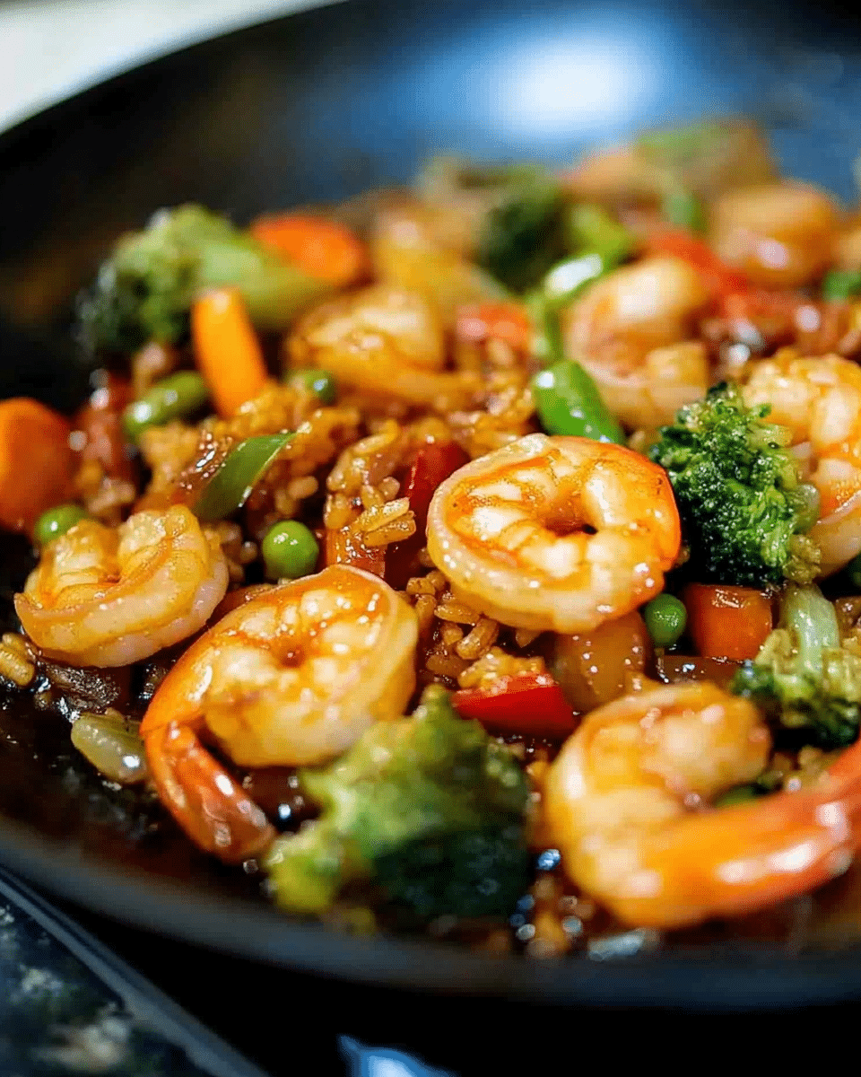 Szechuan Shrimp Stir Fry with Fried Rice
