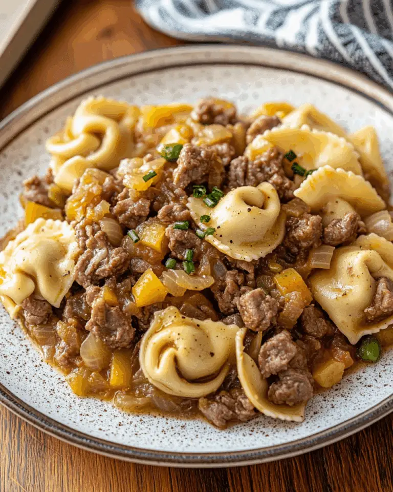 French Onion Beef and Tortellini