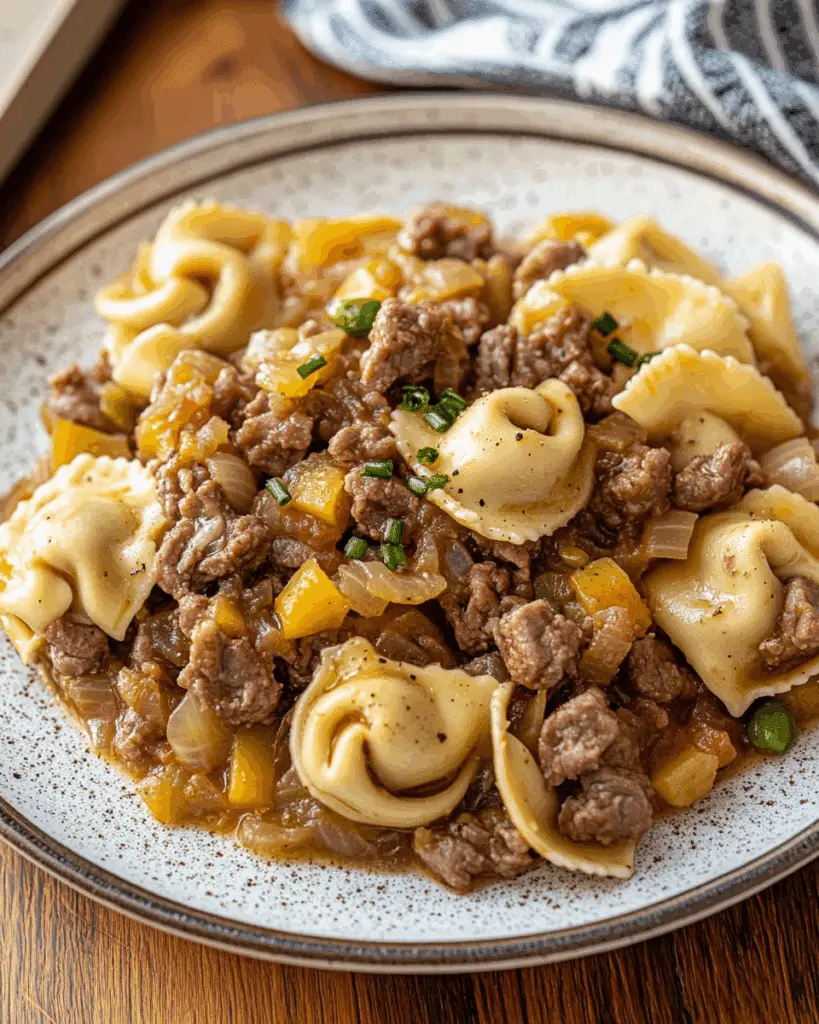 French Onion Beef and Tortellini