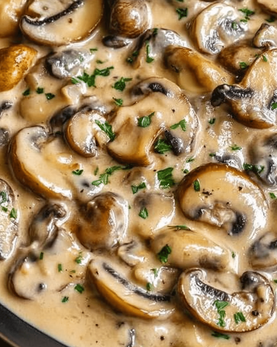 Beef Tenderloin with Creamy Mushroom Sauce