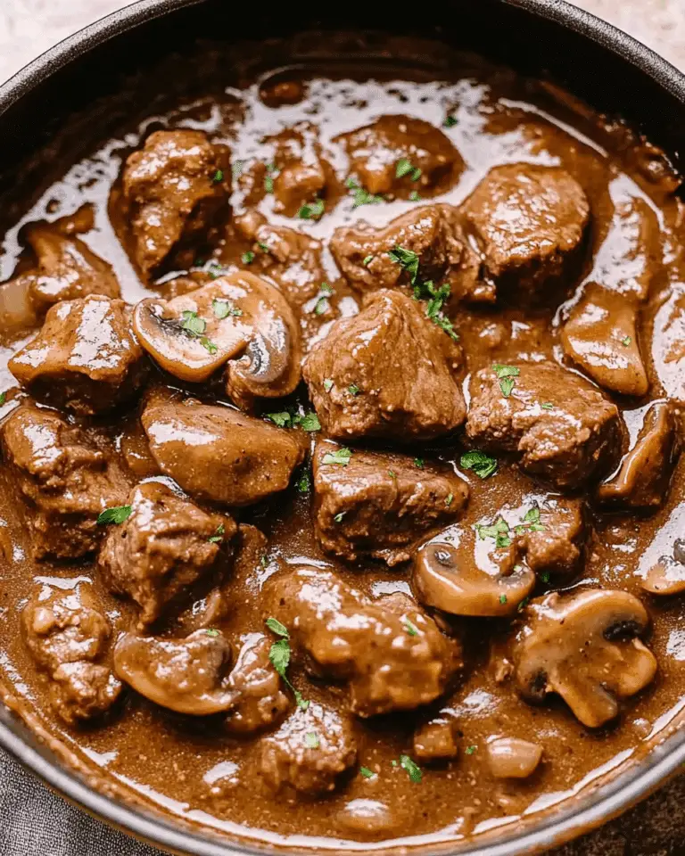 Beef Tips in Mushroom Gravy