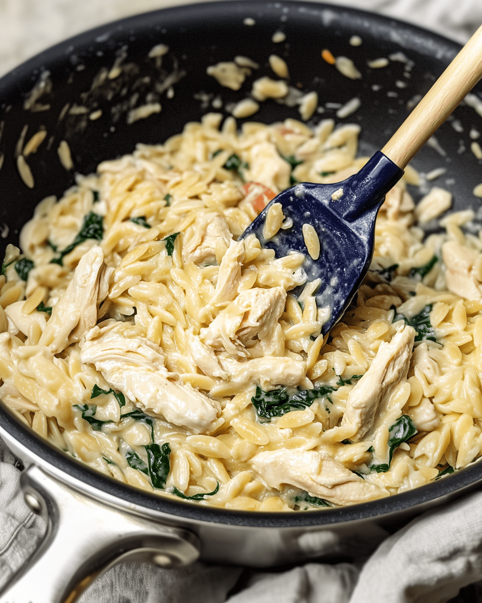 Boursin Orzo with Chicken