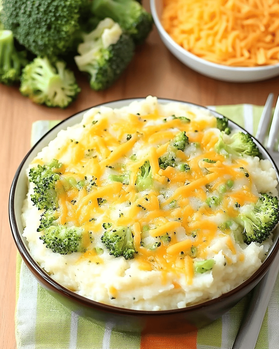 Broccoli and Cheese Mashed Potatoes
