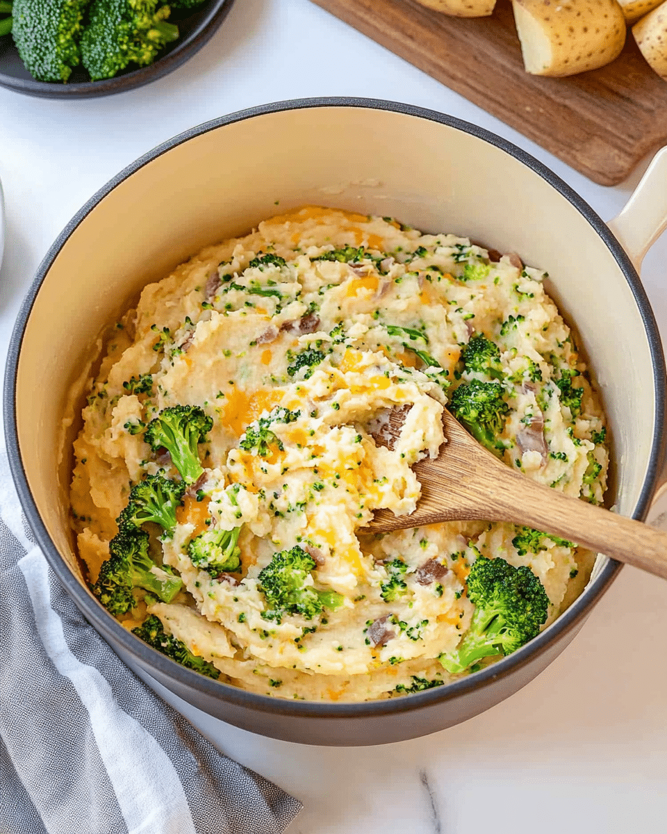 Broccoli and Cheese Mashed Potatoes