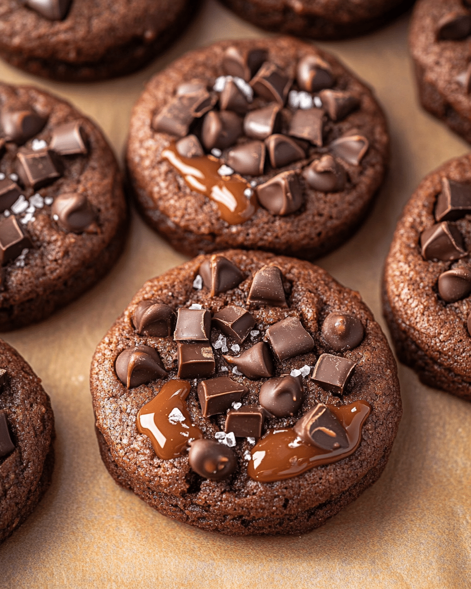 Chocolate Caramel Stuffed Cookies