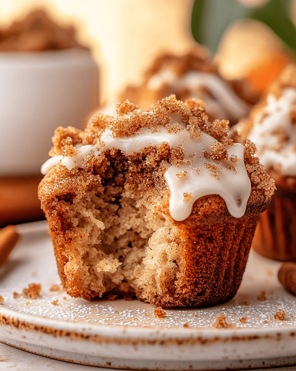 Cinnamon Muffins with Crunch Topping