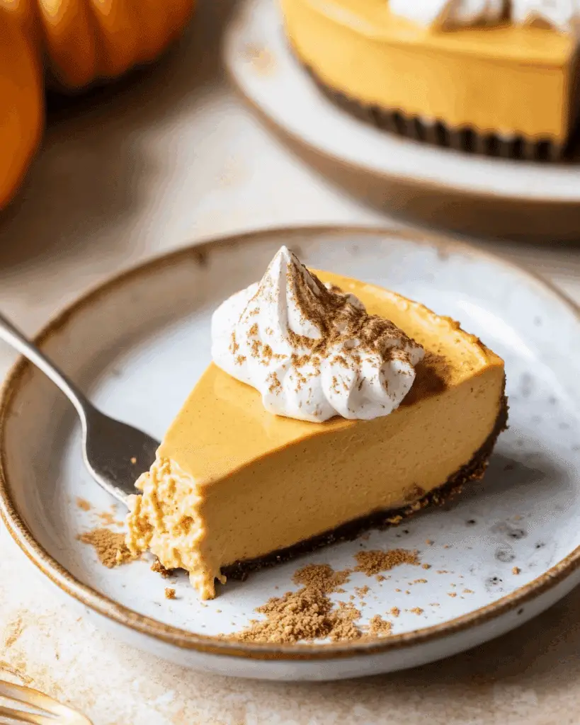 No Bake Nut-Free Vegan Pumpkin Cheesecake