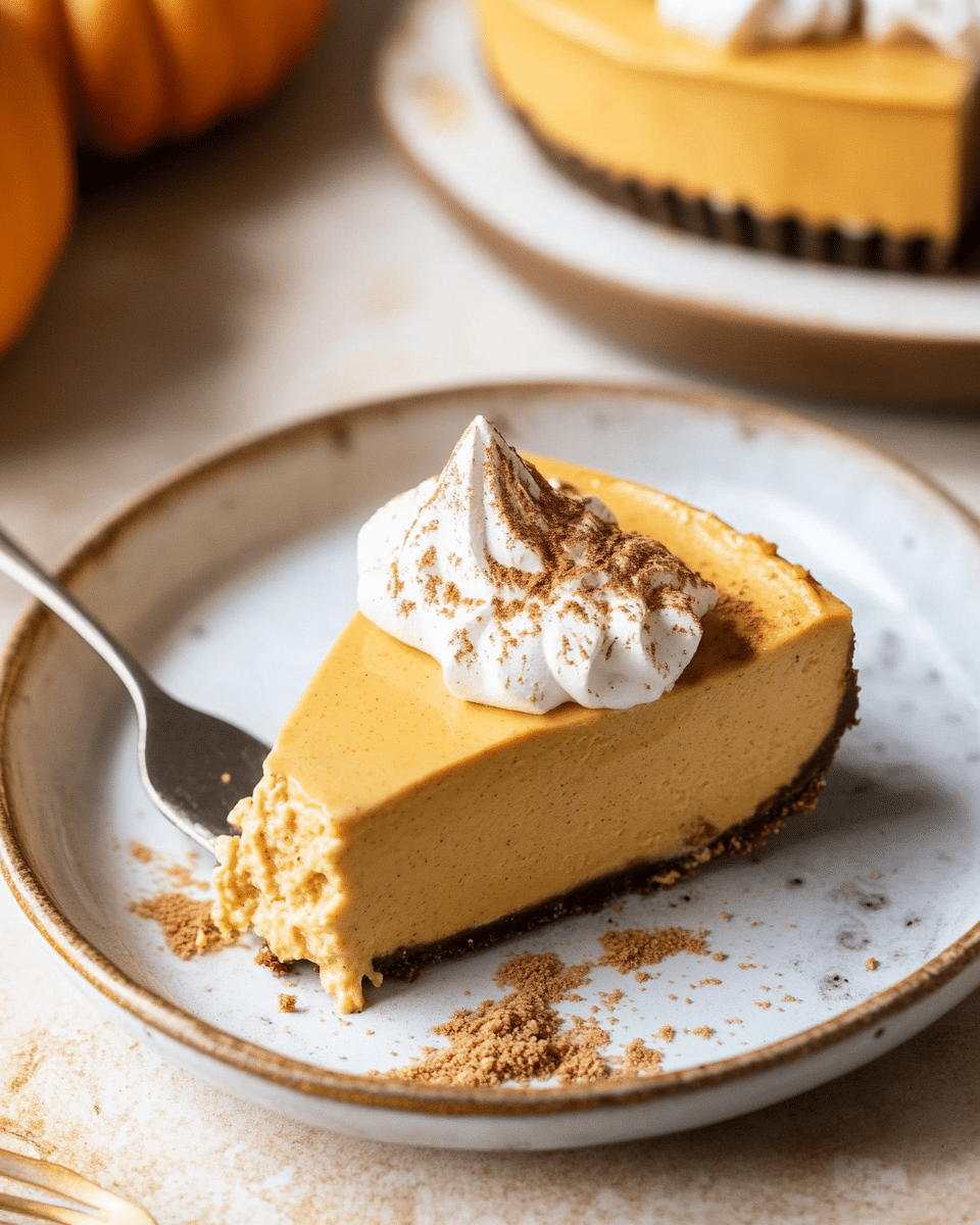 No Bake Nut-Free Vegan Pumpkin Cheesecake