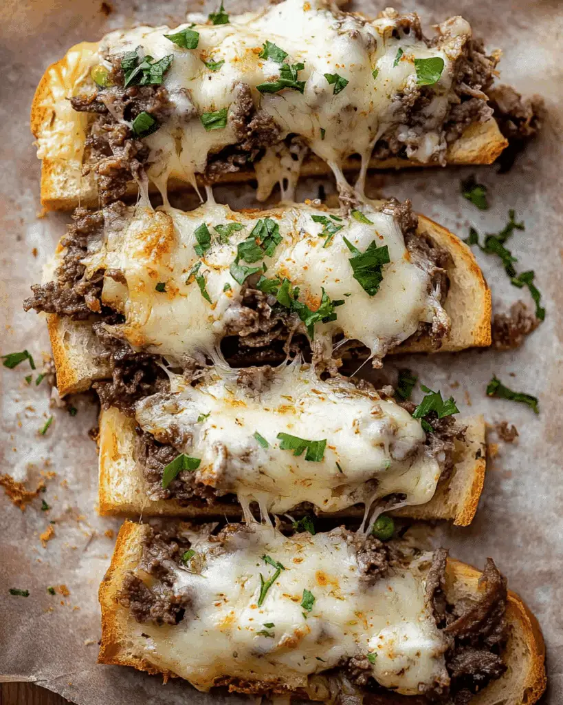 Philly Cheesesteak Garlic Bread