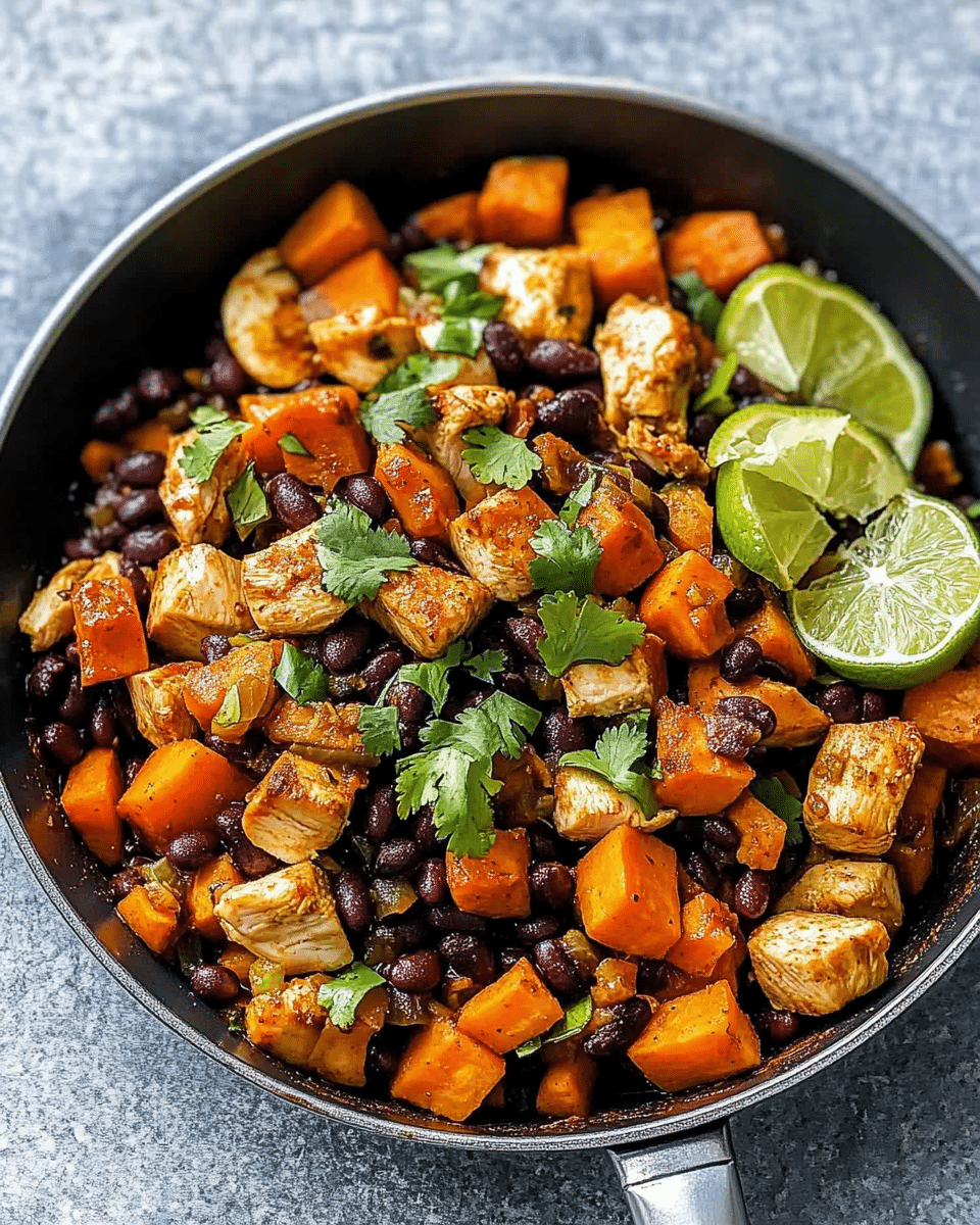 Chili Lime Sweet Potato and Chicken Skillet