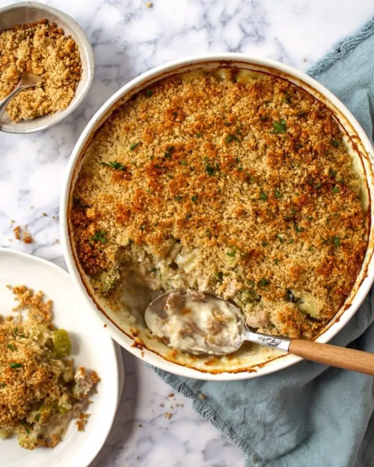 Leek Mushroom Gratin with Cashew Cream and Crispy Herb Bread Crumbs Recipe
