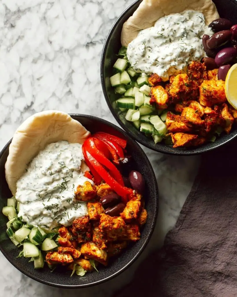 Sheet Pan Chicken Pitas with Tzatziki Recipe
