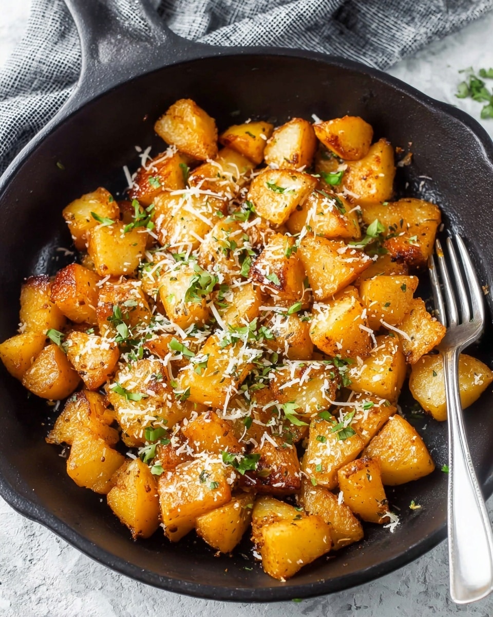 Easy Skillet Breakfast Potatoes with Cheese and Herbs Recipe