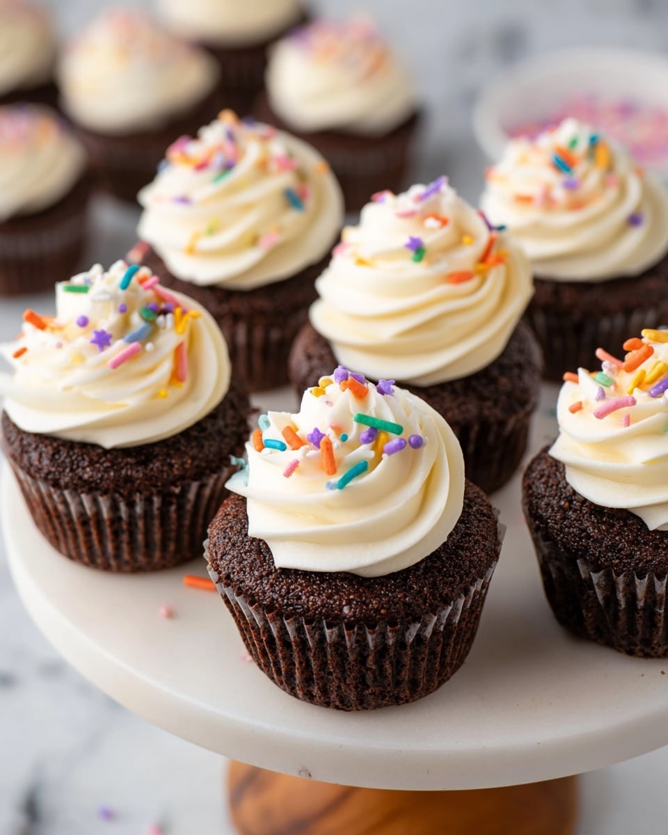 Doctored Chocolate Cake Mix Cupcakes Recipe