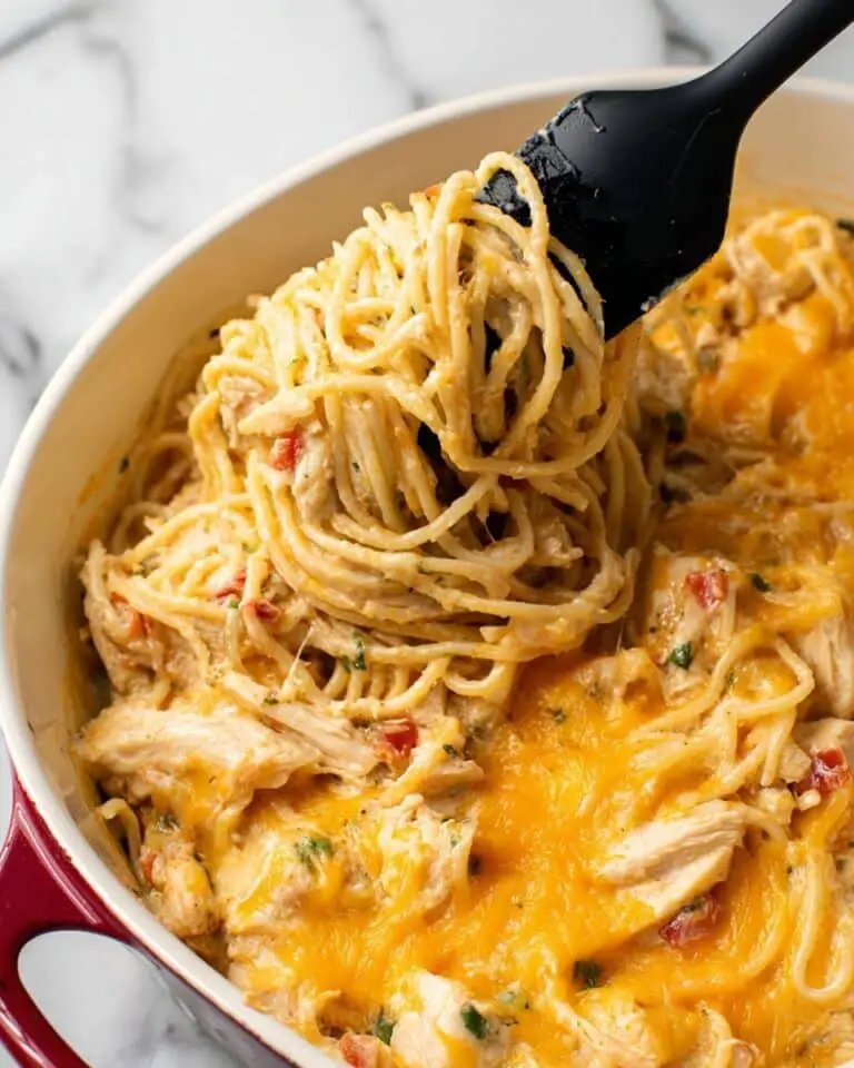 Cheesy Chicken Spaghetti with a Tex-Mex Twist Recipe