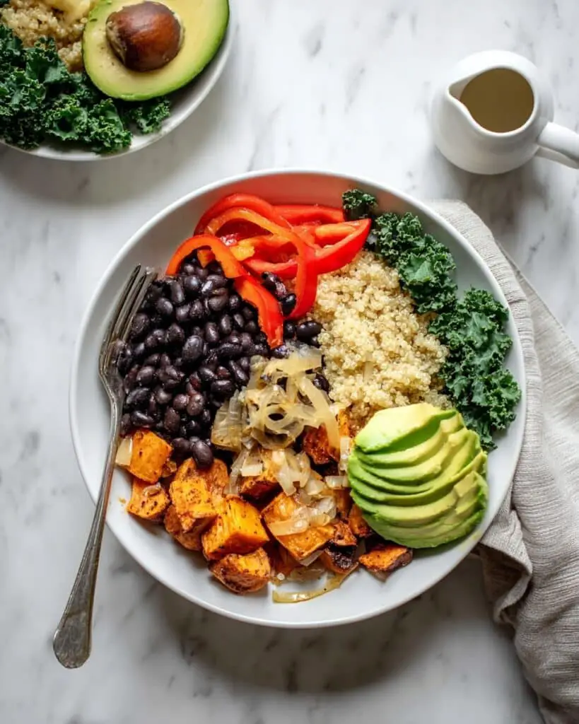 Southwest Quinoa Power Bowl with Honey Lime Dressing Recipe