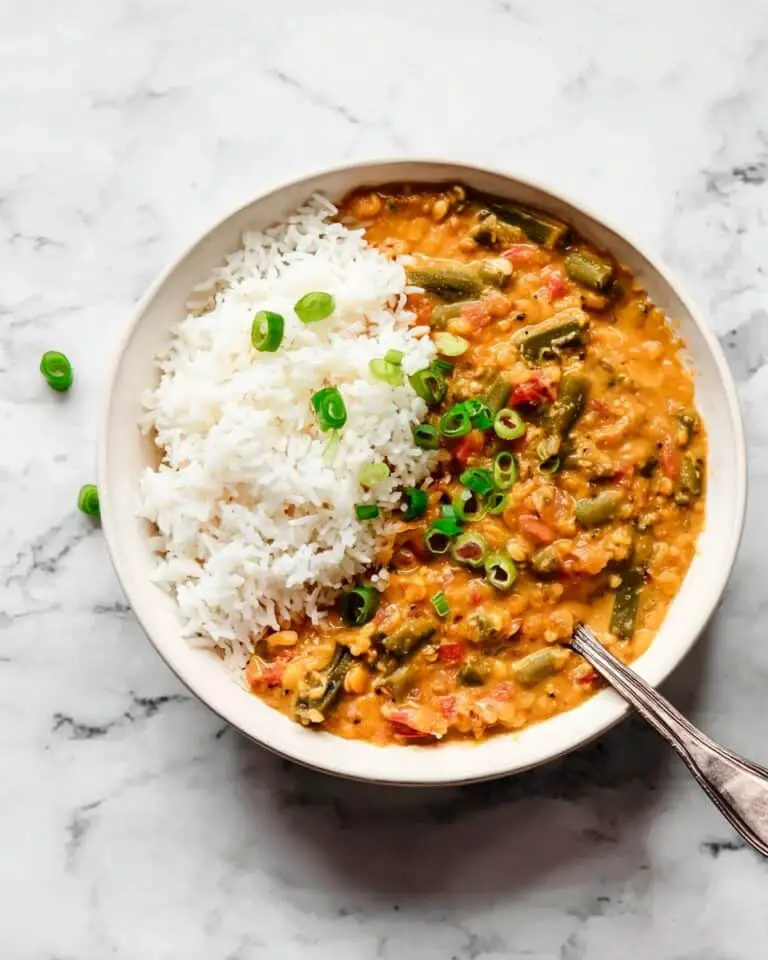 Vegan Instant Pot Gumbo with Roasted Okra and Spicy Tomato-Lentil Broth Recipe
