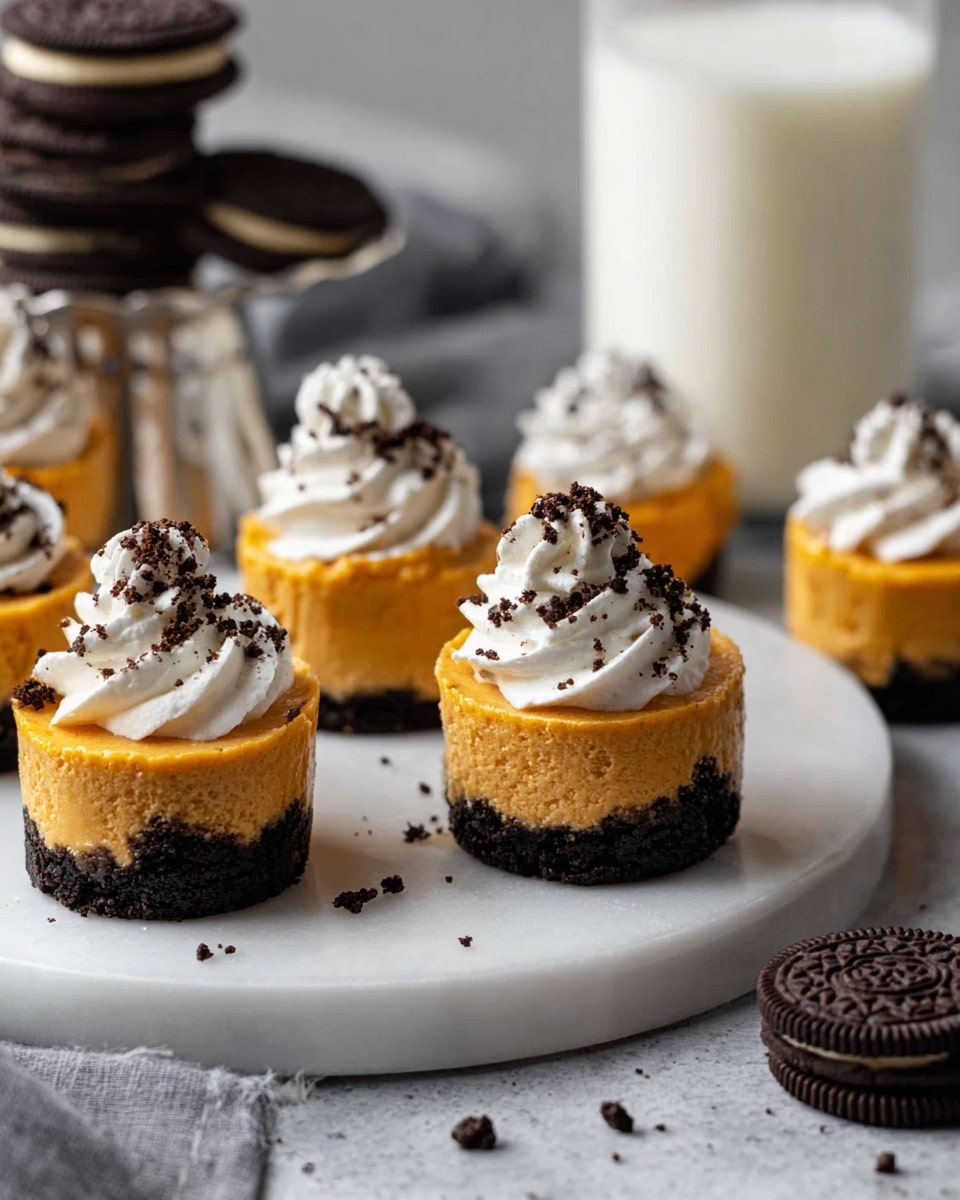 Mini Oreo Pumpkin Cheesecakes Recipe