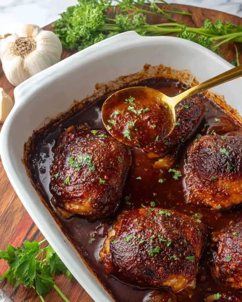 Oven Baked Sticky BBQ Chicken Recipe