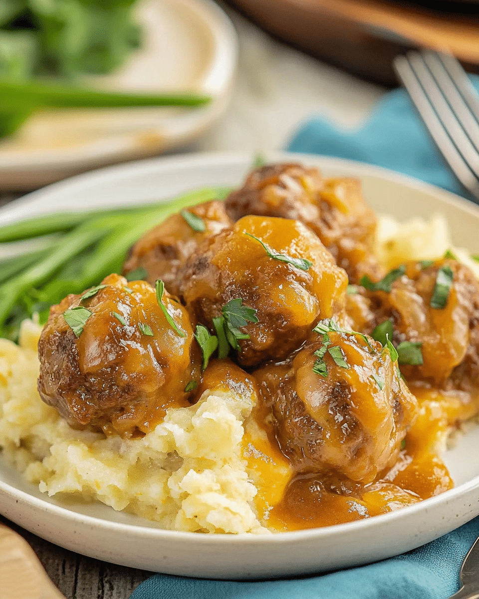 Crock Pot French Onion Meatballs