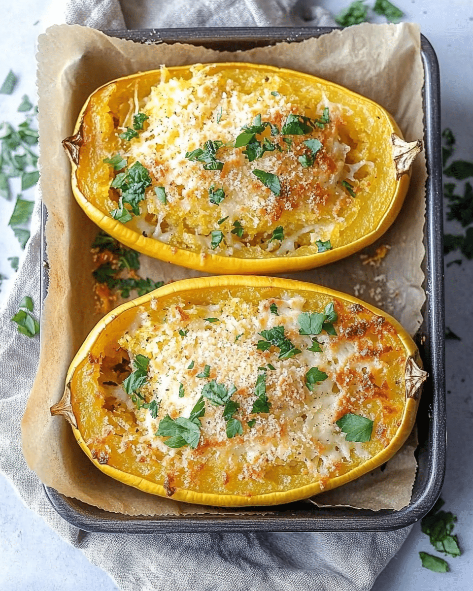 Twice Baked Spaghetti Squash and Cheese