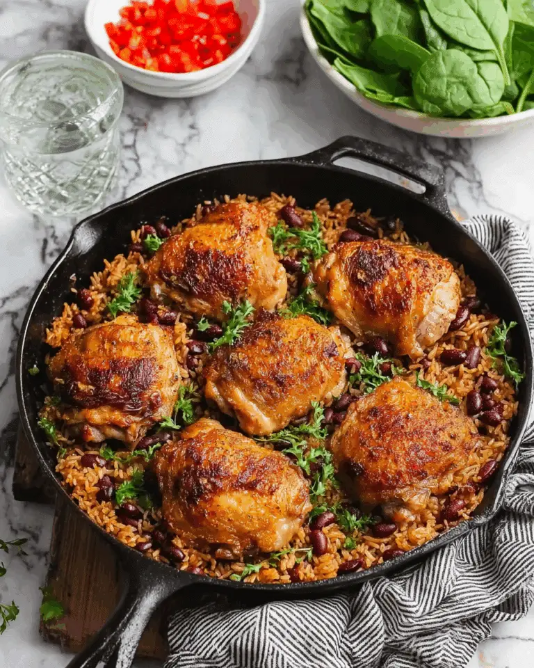 One Pot Caribbean Jerk Chicken & Rice Recipe
