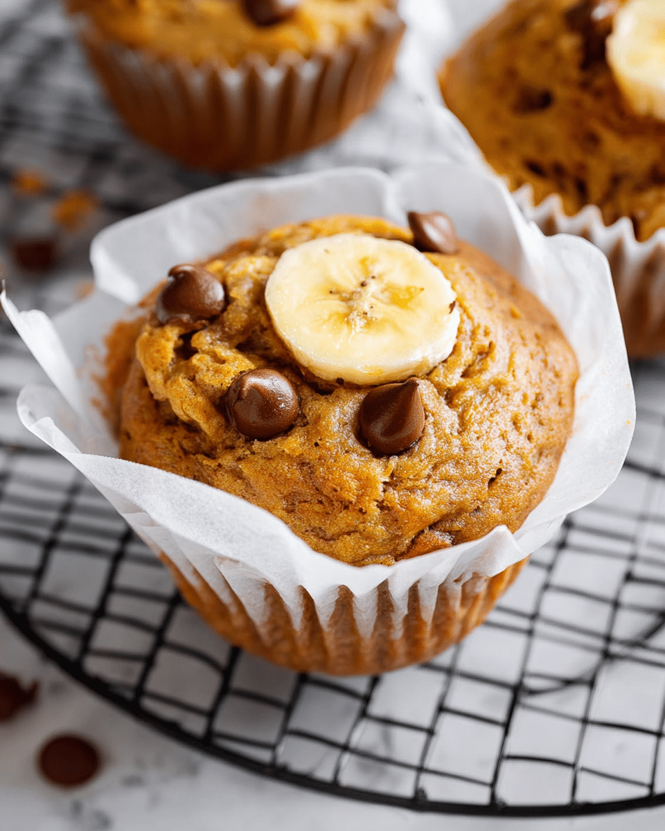 Banana Oatmeal Muffins with Dark and White Chocolate Chips Recipe