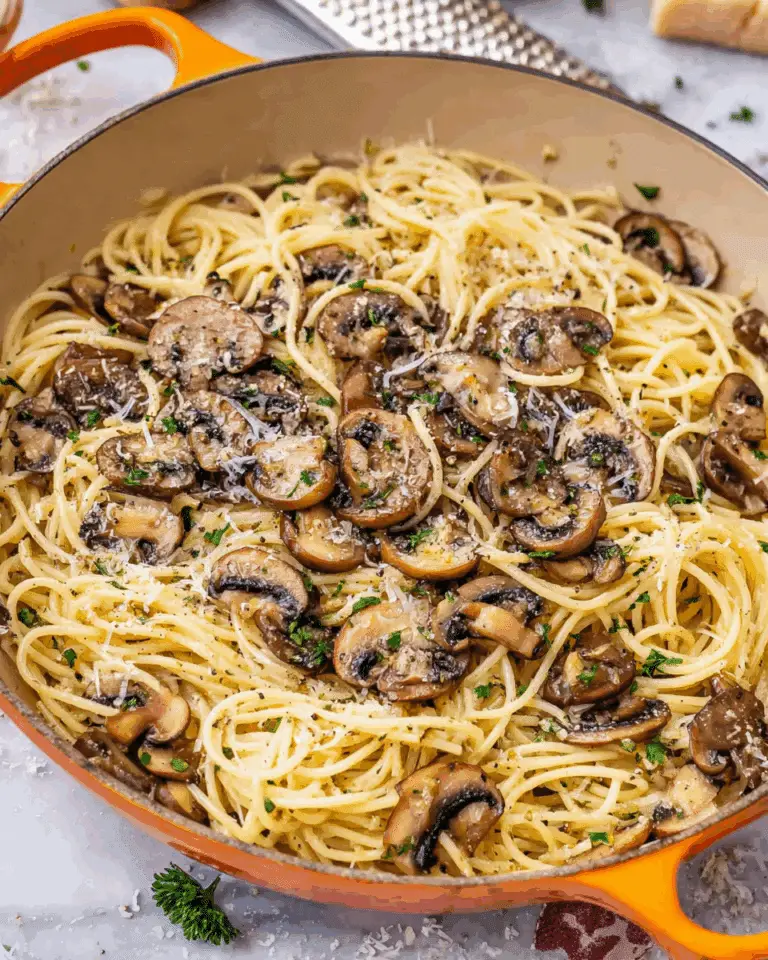 Easy Mushroom Garlic Spaghetti Recipe