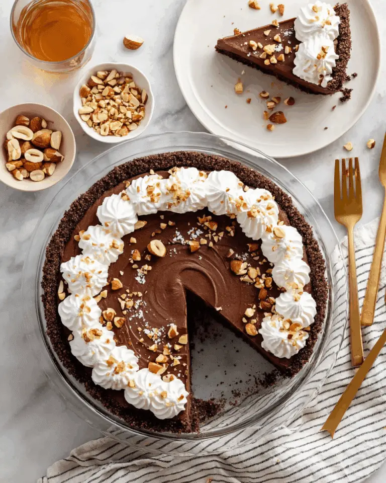 Nutella Cream Pie with Chocolate Ganache