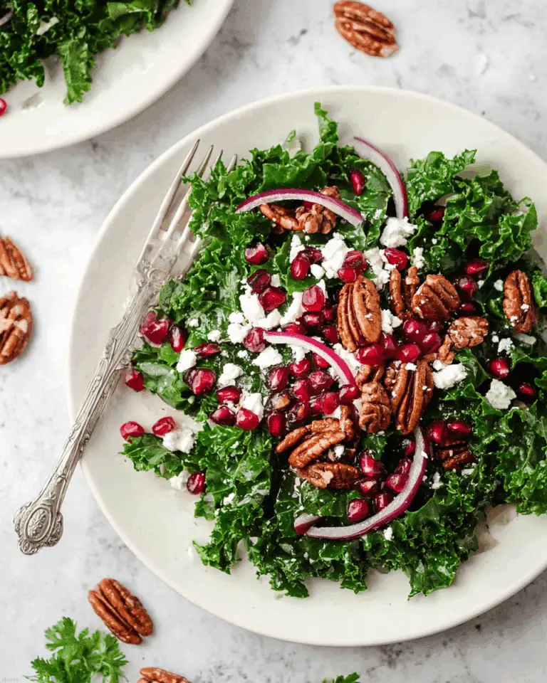 Winter Kale Salad with Pomegranate, Feta, and Toasted Pecans Recipe