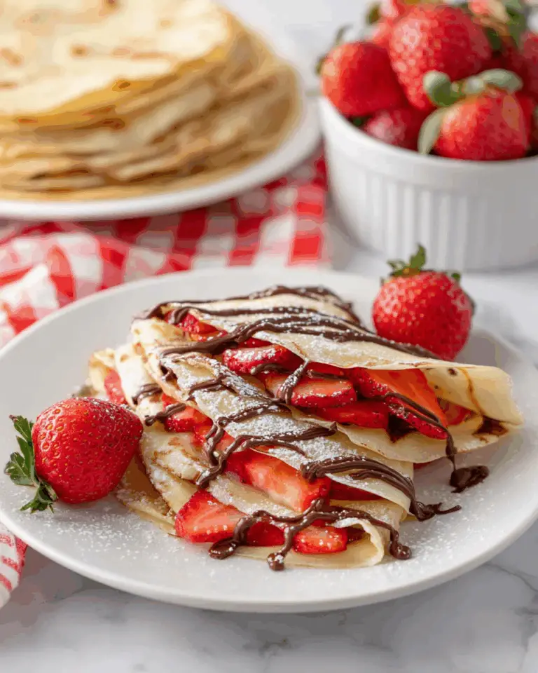 Strawberry Nutella Crepes Recipe