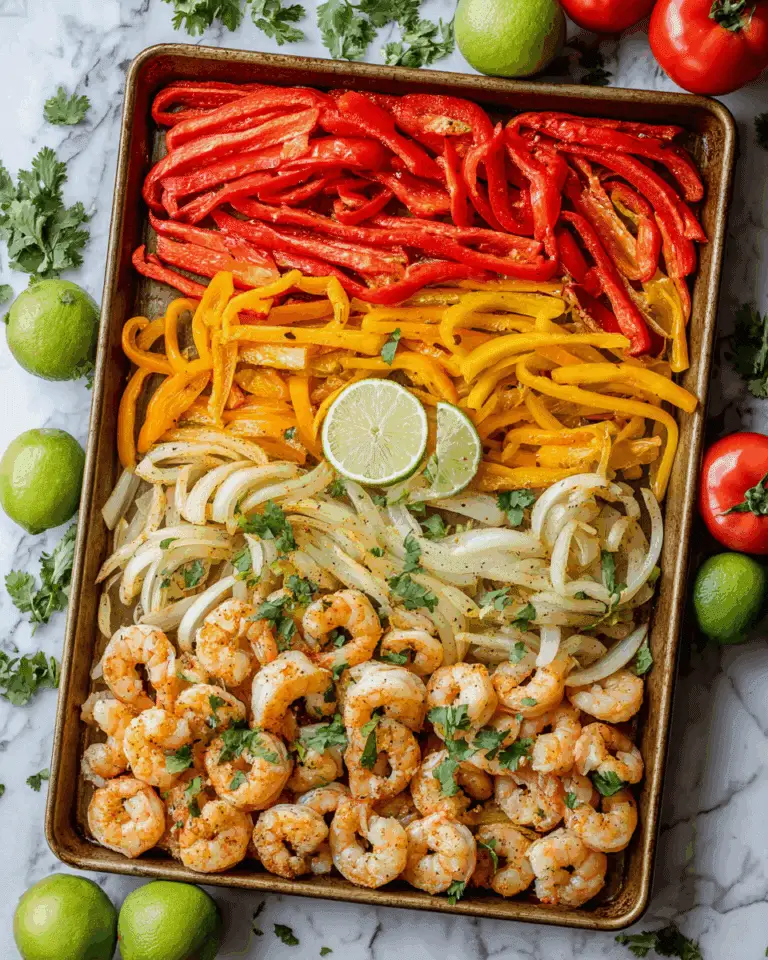 Sheet Pan Shrimp Fajitas Recipe