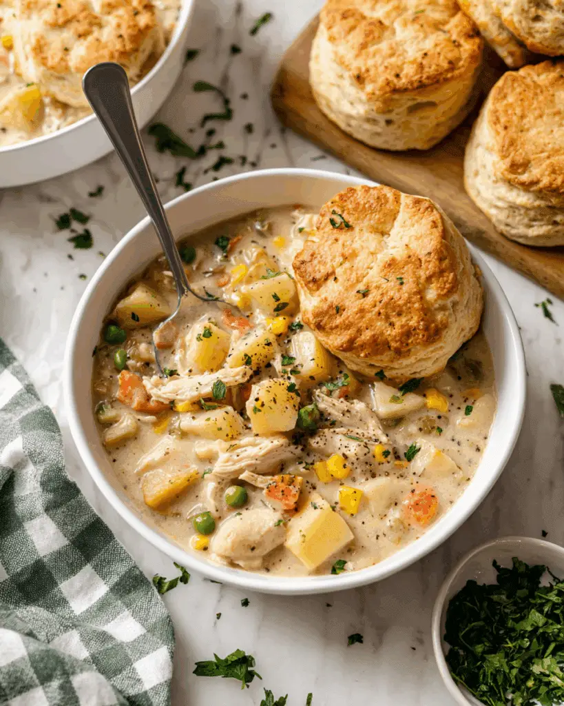 Slow Cooker Chicken Pot Pie Soup Recipe
