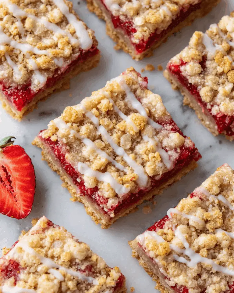 Healthy Strawberry Oatmeal Bars Recipe