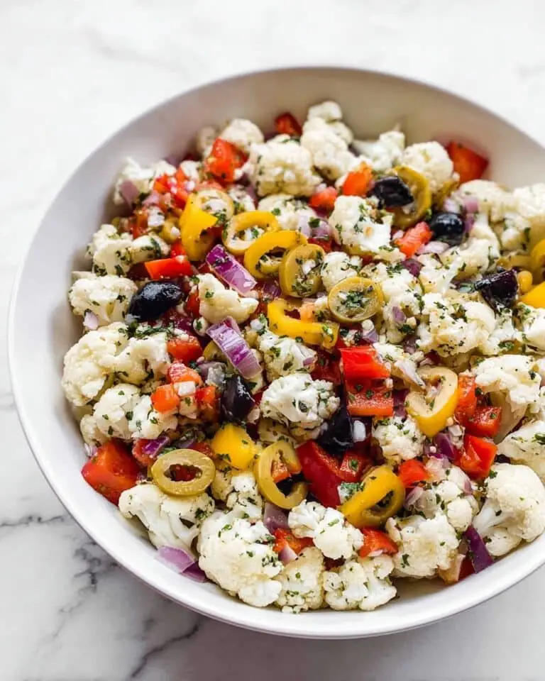 Marinated Cauliflower Salad with Italian Dressing Recipe