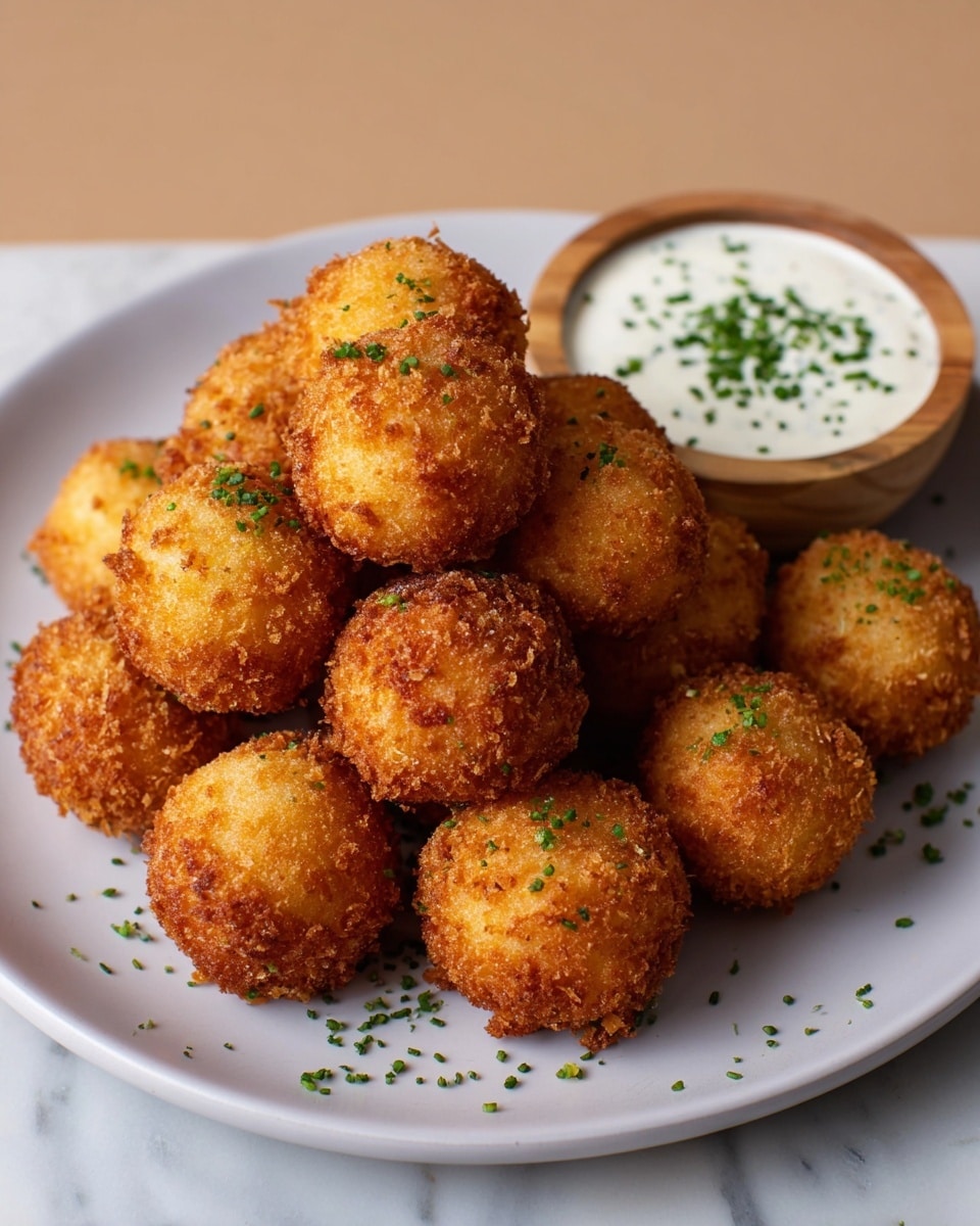 Cheesy Fried Mashed Potato Balls Recipe