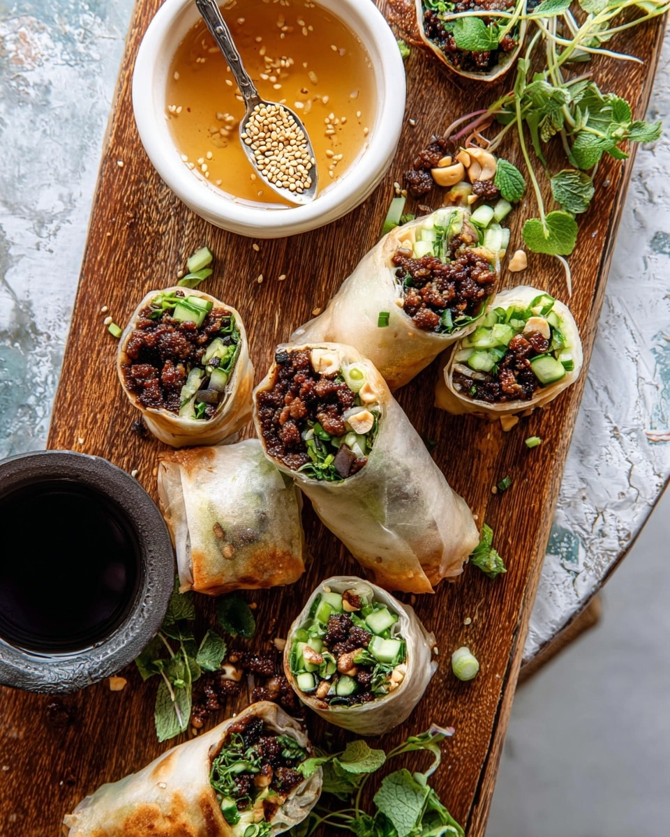 20 Minute Thai Basil Beef Rolls Recipe