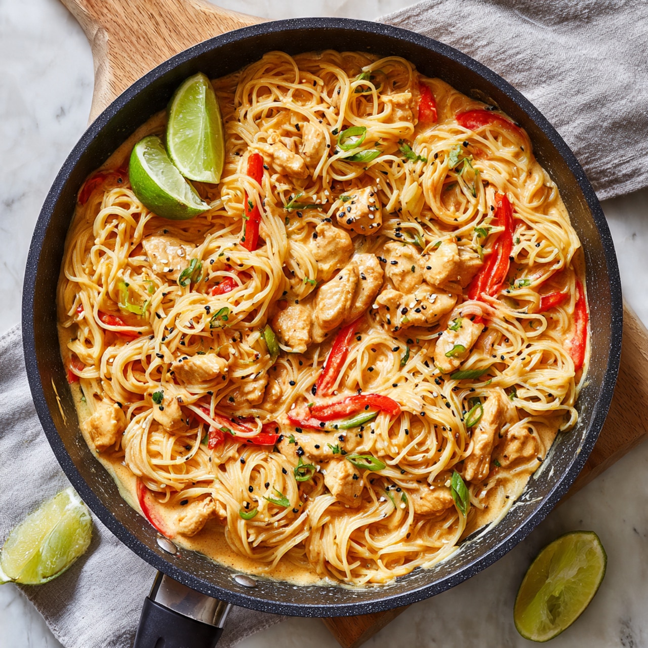 Thai Curry Noodles with Chicken in a Crazy Good Sauce Recipe