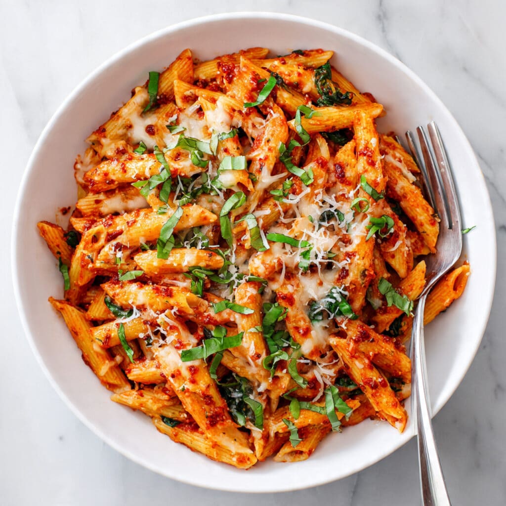 Healthy Cottage Cheese Pasta Bake with Veggies Recipe