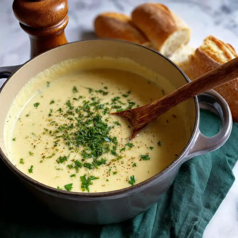 Creamy Potato Leek Soup with Leek Top Broth Recipe