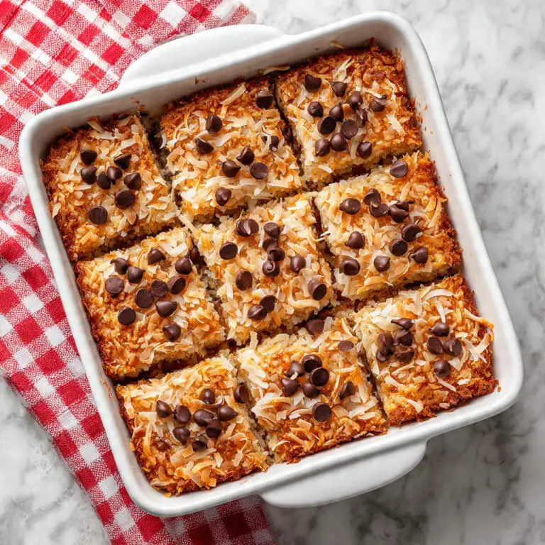 Chocolate Coconut Bars with a Graham Cracker Crust and Gooey Chocolate Coconut Topping Recipe