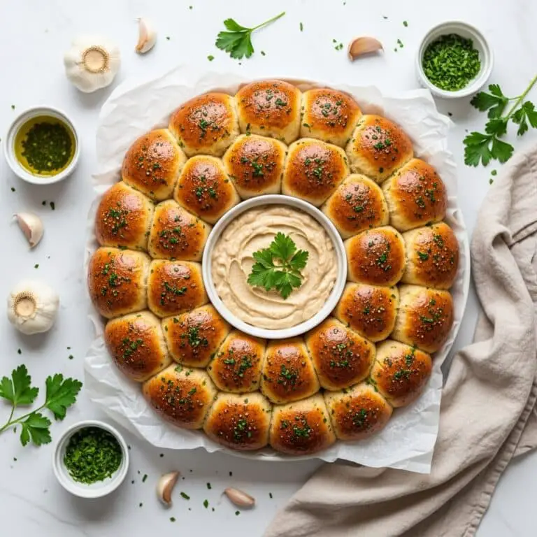 Vegan Garlic Dough Balls with Cheesy Cashew Dip Recipe