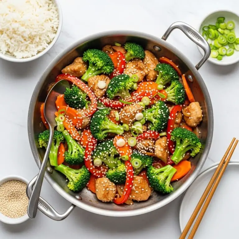 Chicken Stir Fry with Colorful Vegetables and Savory-Sweet Sauce Recipe