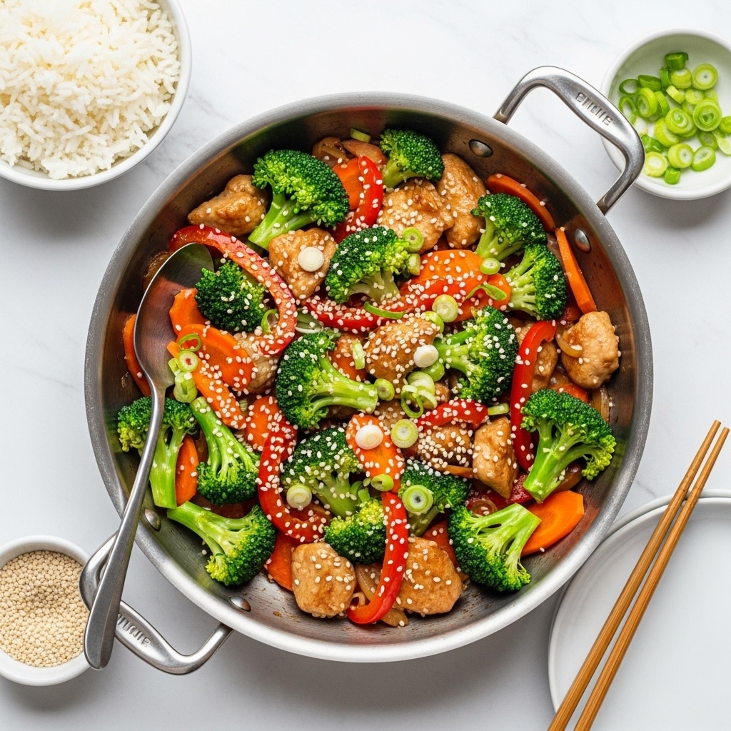 Chicken Stir Fry with Colorful Vegetables and Savory-Sweet Sauce Recipe