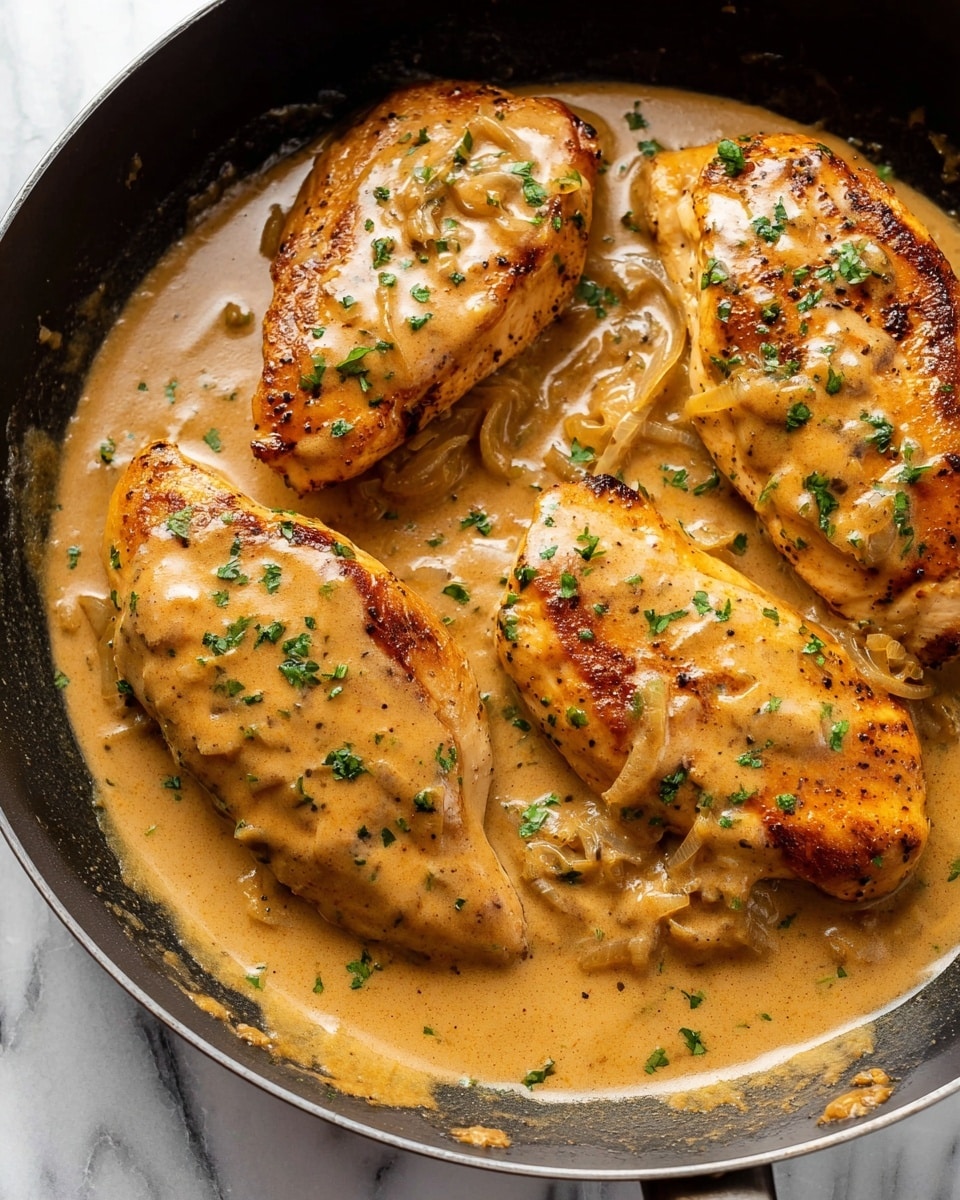 Smothered Chicken with Rich Pan-Gravy Recipe