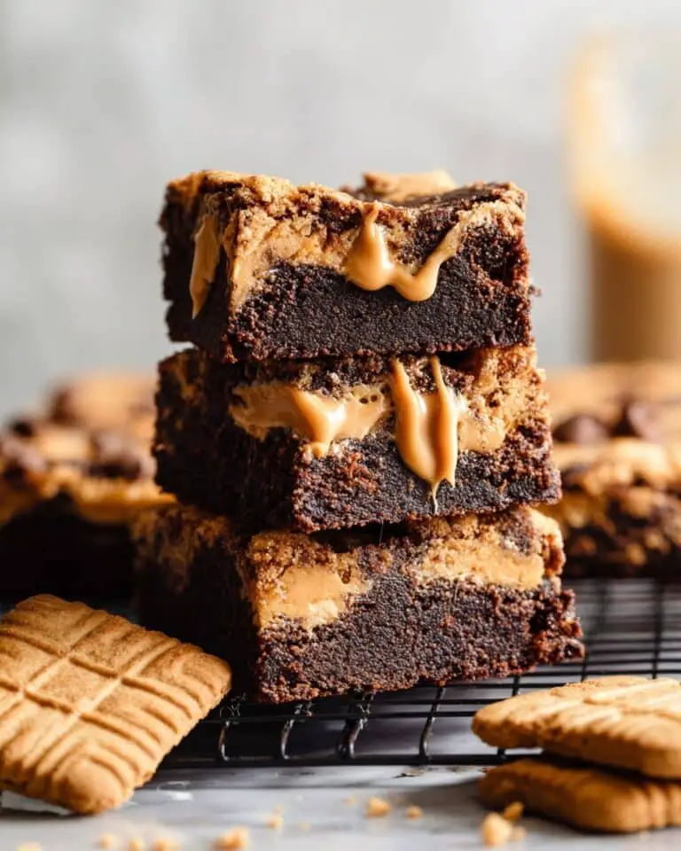 Biscoff Stuffed Fudgy Brownies Recipe